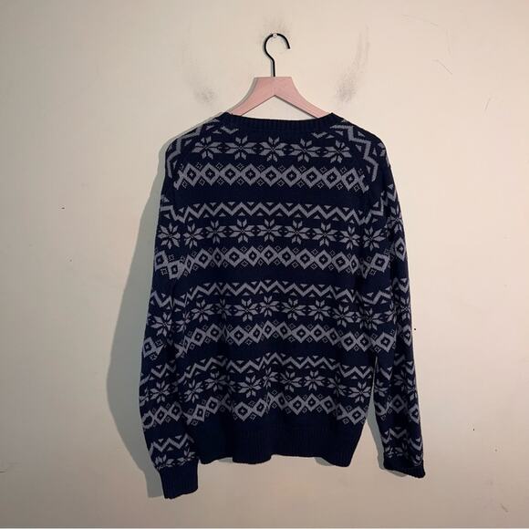 VNTG ST JOHNS BAY snowflake knit crewneck L - Picture 3 of 3
